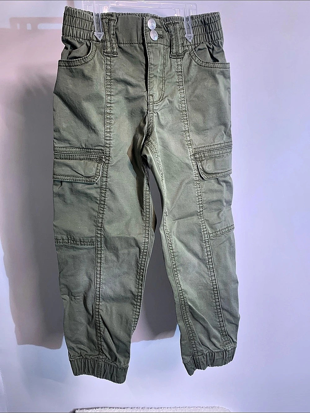 Wonder Nation Boys Cargo Pants Green Boys XS (4-5)